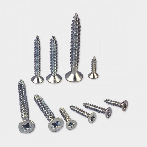 Ebco Pozi Recess CSK Head Chipboard Screw Hardened Nickel Plated