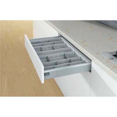 Hettich OrgaTray 570 Silver (Adjustable Partition Cutlery)