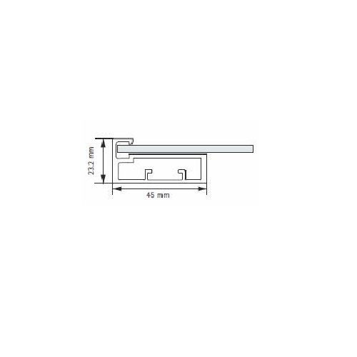 Hettich 45mm  Straight Frame Profile  3000mm