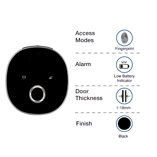 Ozone Fingerprint Lock 402-F Black