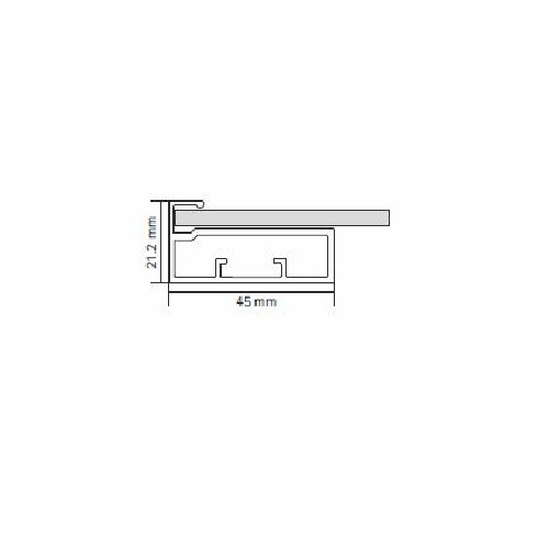 Hettich 45mm  Straight Frame Profile  3000mm