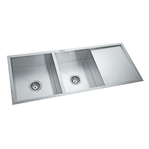 Parryware Double Bowl Sink with Drain Board