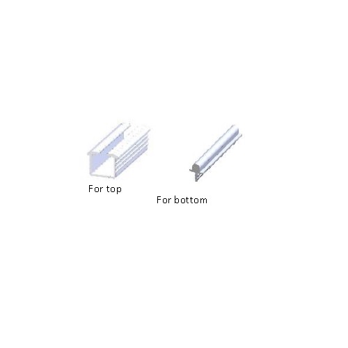 Ebco Al. Profile Track for HS50-2 and HS50 PDT (set of top & bottom dome track for 2 doors)