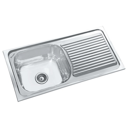 Parryware Single Bowl with Drain Board (Flat Edge) - ECO Series