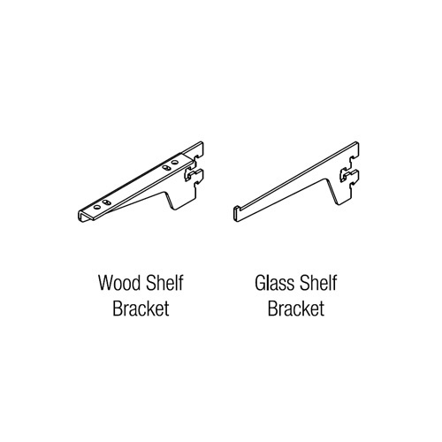 Ebco SS Glass and Wood Shelf