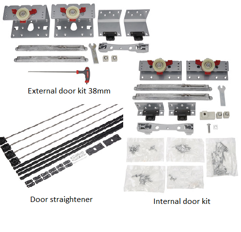 Hafele Classic DUO 80 VF 2door 28mm Door Fittings