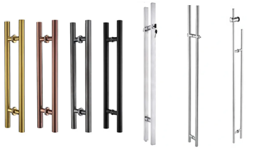 Glass Door Handles With & Without Lock